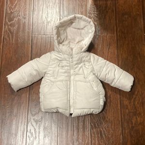 Zara puffer cream winter coat